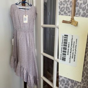 NWT Joyfolie/Mia Joy girls size 6 dress in grey leopard